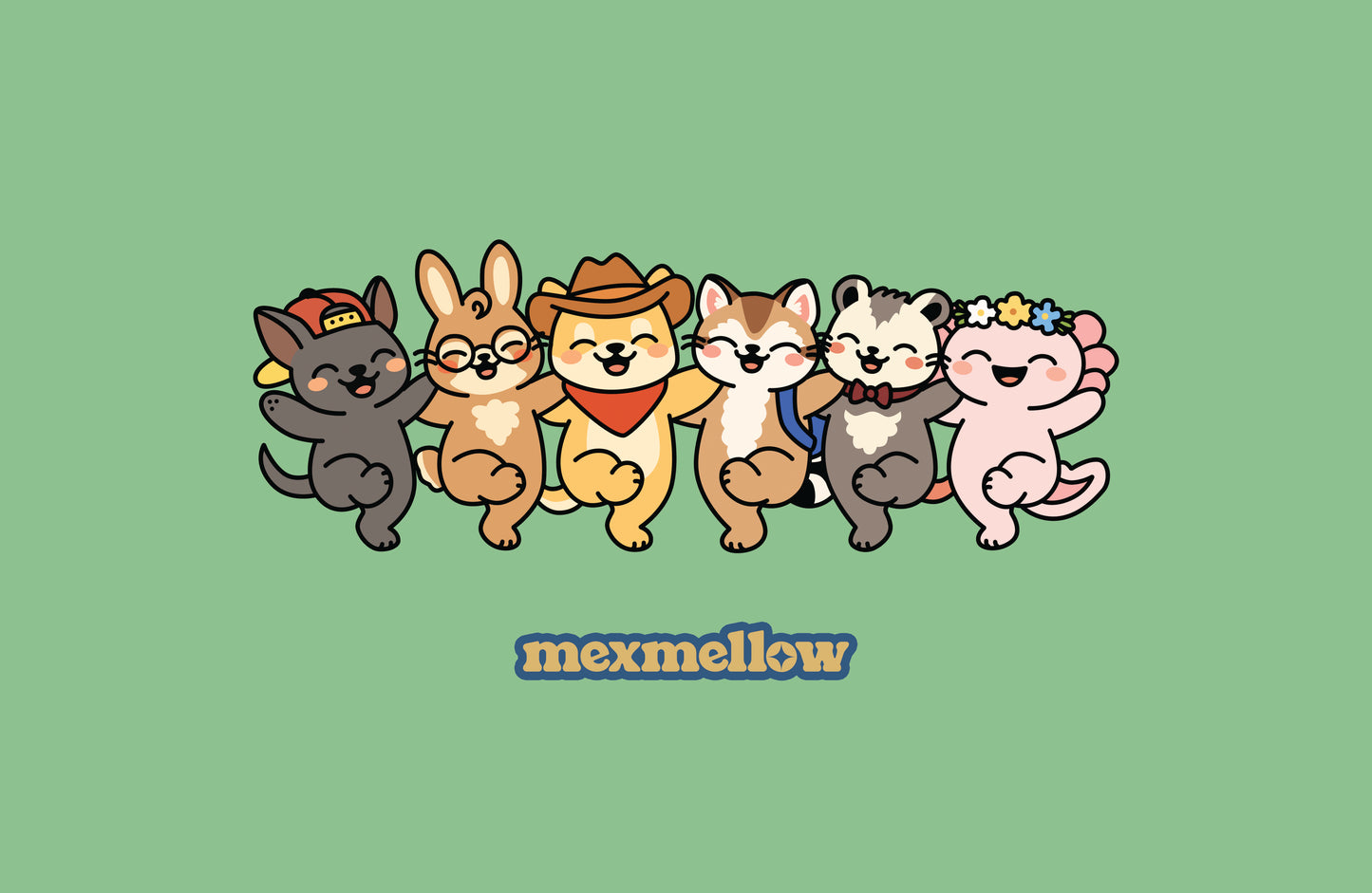 Póster Mexmellow: La Pandilla Completa (Papel Mate Premium)